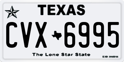 TX license plate CVX6995