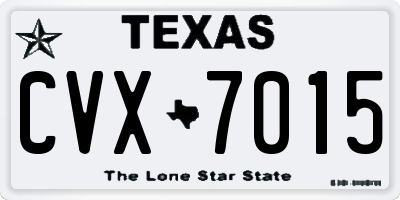 TX license plate CVX7015