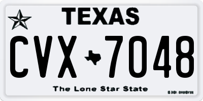 TX license plate CVX7048