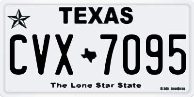 TX license plate CVX7095