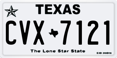 TX license plate CVX7121