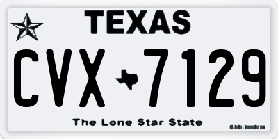 TX license plate CVX7129