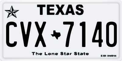 TX license plate CVX7140