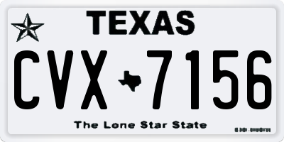 TX license plate CVX7156