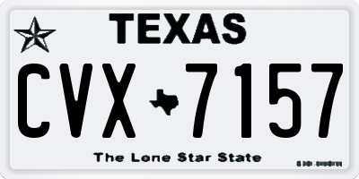 TX license plate CVX7157
