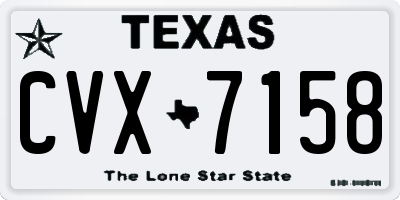 TX license plate CVX7158