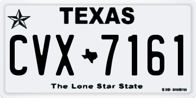 TX license plate CVX7161