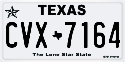 TX license plate CVX7164