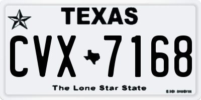 TX license plate CVX7168