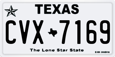 TX license plate CVX7169