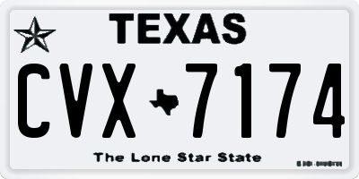 TX license plate CVX7174