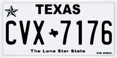 TX license plate CVX7176
