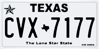 TX license plate CVX7177