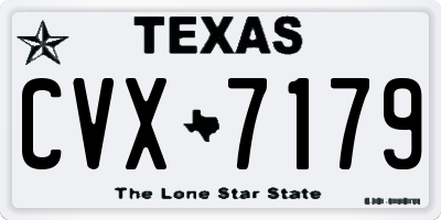 TX license plate CVX7179