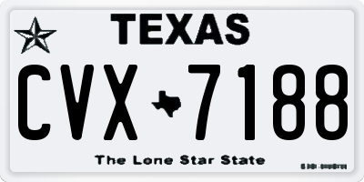 TX license plate CVX7188