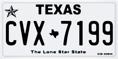 TX license plate CVX7199