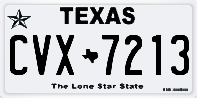 TX license plate CVX7213