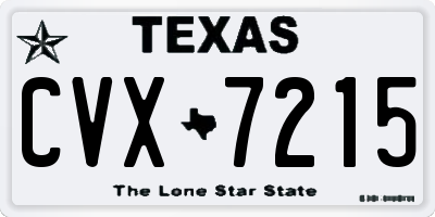 TX license plate CVX7215