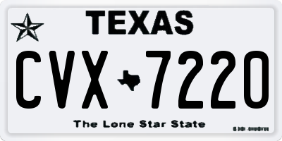 TX license plate CVX7220