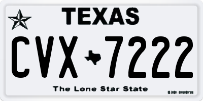 TX license plate CVX7222