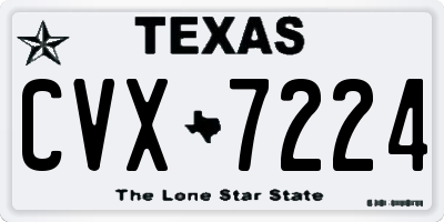 TX license plate CVX7224