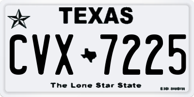 TX license plate CVX7225
