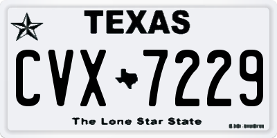 TX license plate CVX7229