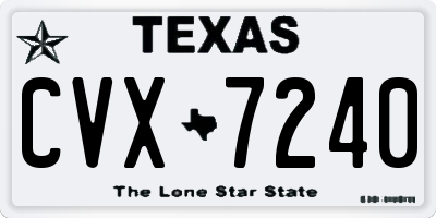TX license plate CVX7240