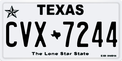 TX license plate CVX7244