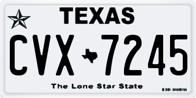 TX license plate CVX7245