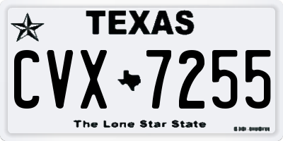 TX license plate CVX7255