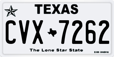 TX license plate CVX7262