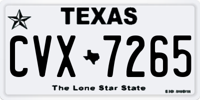 TX license plate CVX7265