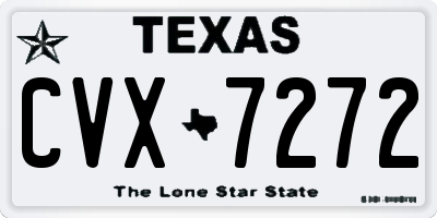 TX license plate CVX7272