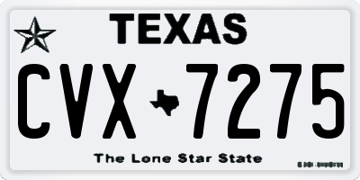TX license plate CVX7275