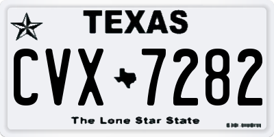TX license plate CVX7282