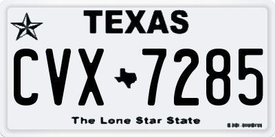 TX license plate CVX7285
