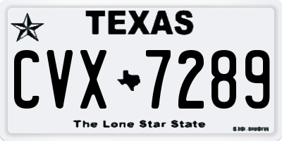 TX license plate CVX7289