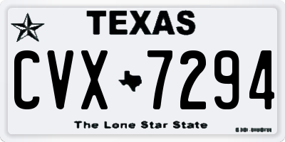 TX license plate CVX7294