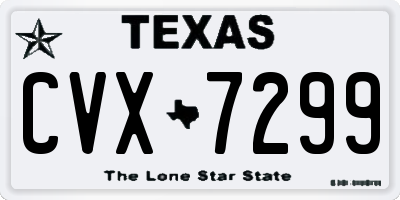 TX license plate CVX7299