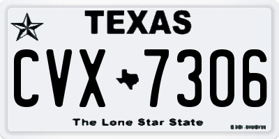 TX license plate CVX7306