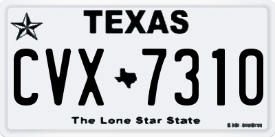 TX license plate CVX7310