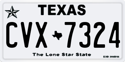 TX license plate CVX7324