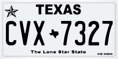 TX license plate CVX7327