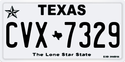 TX license plate CVX7329