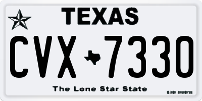 TX license plate CVX7330