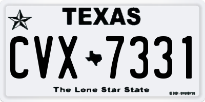 TX license plate CVX7331