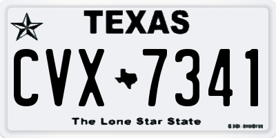 TX license plate CVX7341