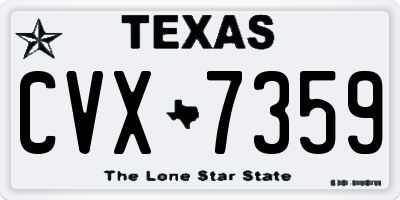TX license plate CVX7359