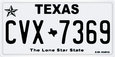 TX license plate CVX7369